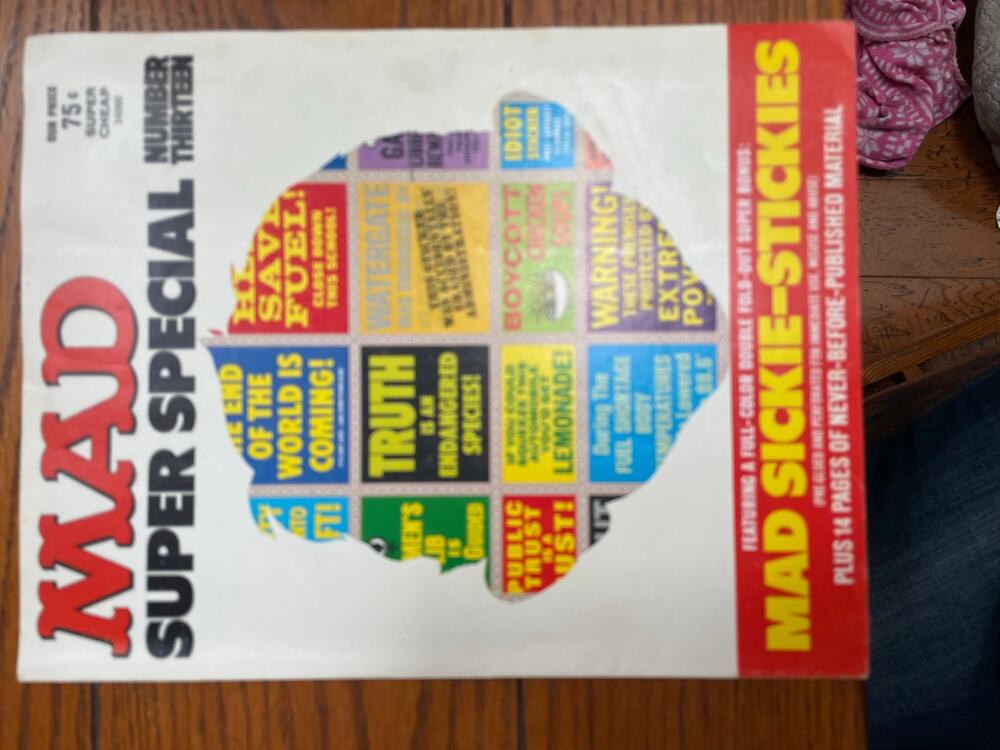MAD Super Special #13 1970 Complete Unused Sticker Sheet Intact Magazine